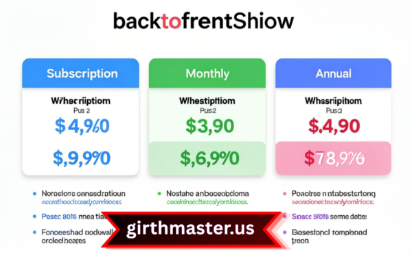 backtofrontshow pricing